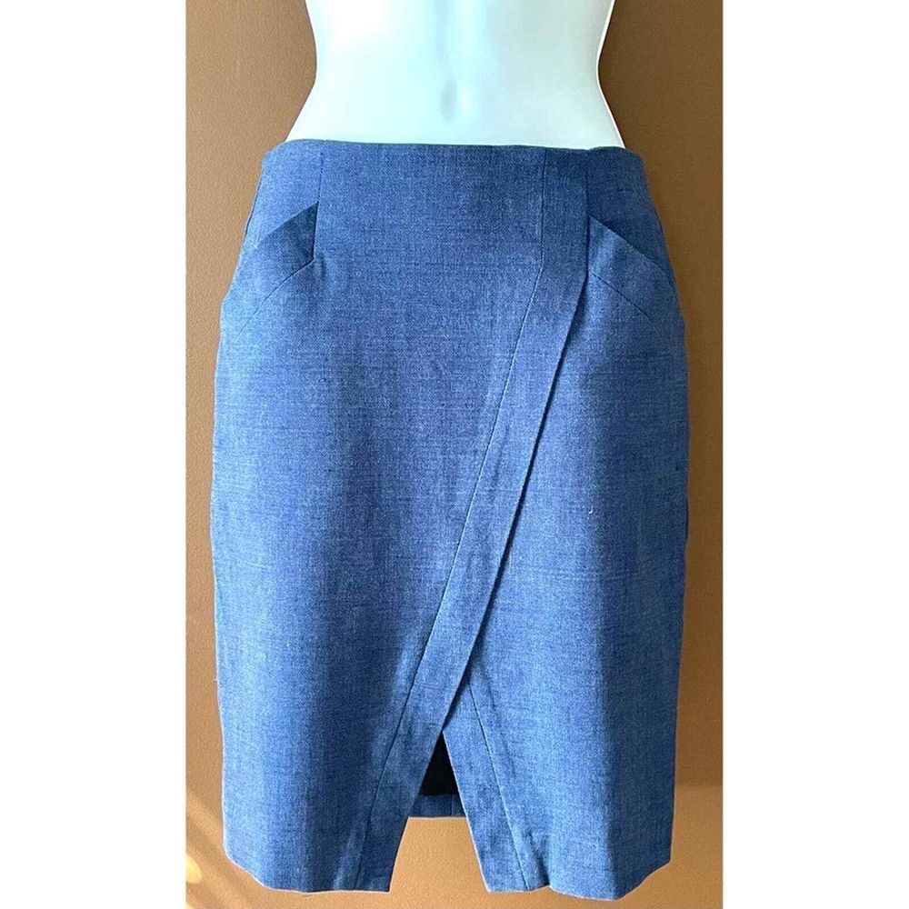 Ann Taylor Loft Pencil Skirt‎ Petite Size Zero Navy Modest Professional